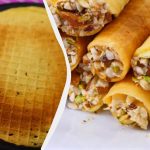 Хрупкави вафлени тръбички с кондензирано мляко, сметана и ядки: рецепта